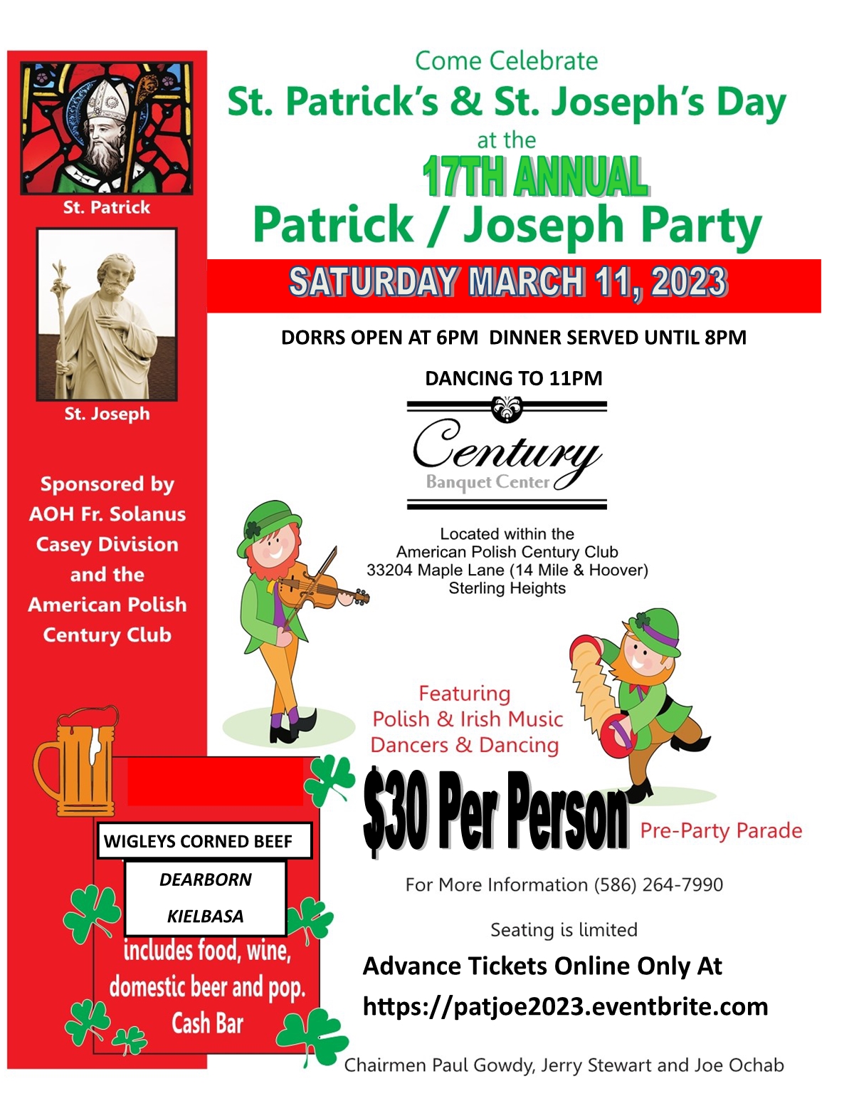 St. Patricks / St. Josephs Day 17th Annual Party