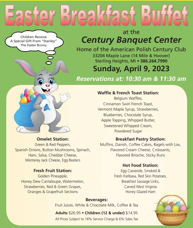 Easter Breakfast Buffet flyer